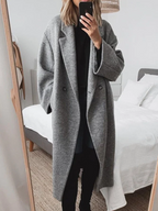 Women’s Long Double-Breasted Belted Trench Coat