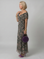 Calen Off Shoulder Flow Midi Dress