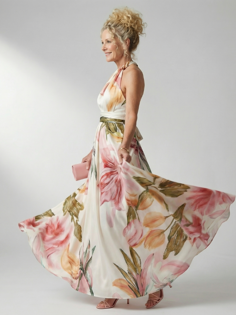 Amiel Light Floral Maxi Dress