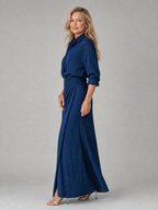 Mirque Long Sleeve Wrap Front Maxi Dress