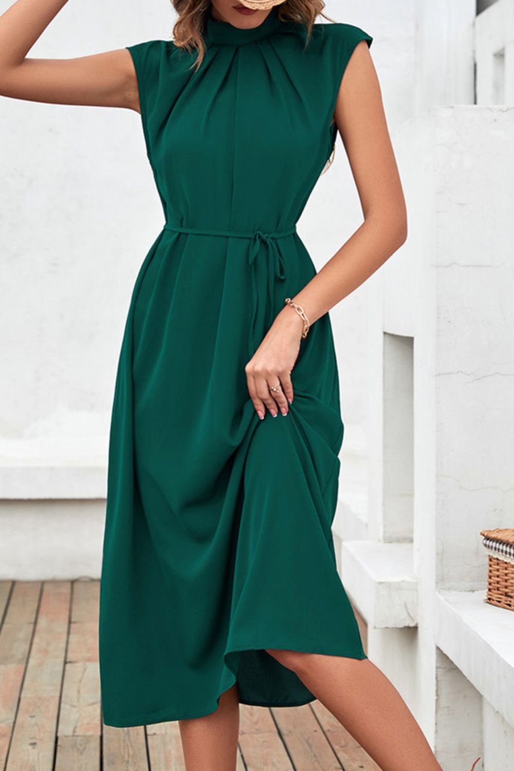 Evelyn | Elegant Tie-Sleeve Dress