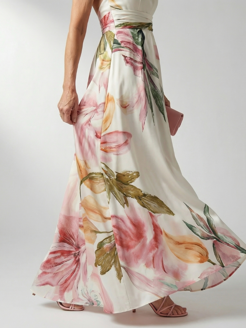Amiel Light Floral Maxi Dress