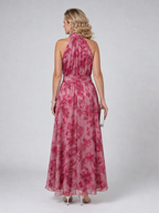 Avien Soft Halter Neck Midi Dress