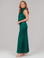 Nopal Sleeveless Draped Neck Midi Dress