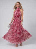 Avien Soft Halter Neck Midi Dress