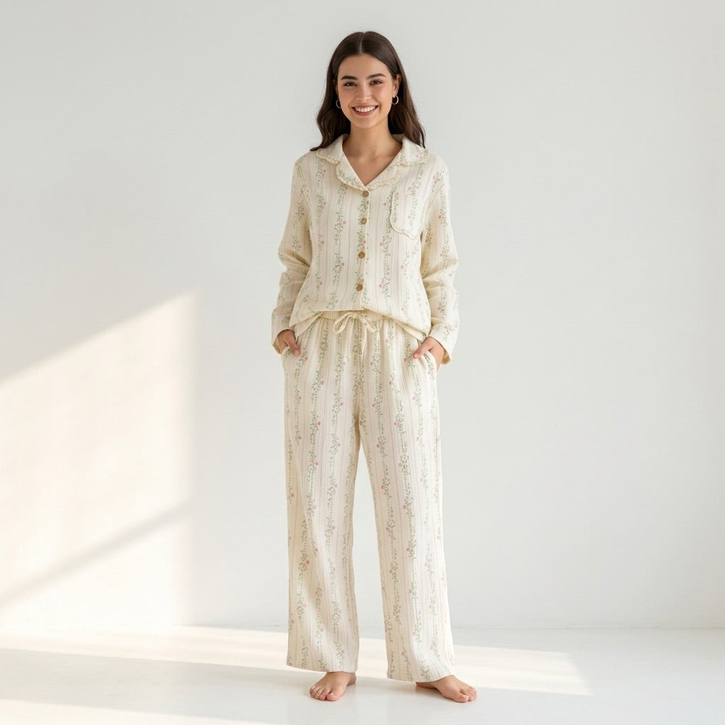 Musselin Pajamas Long