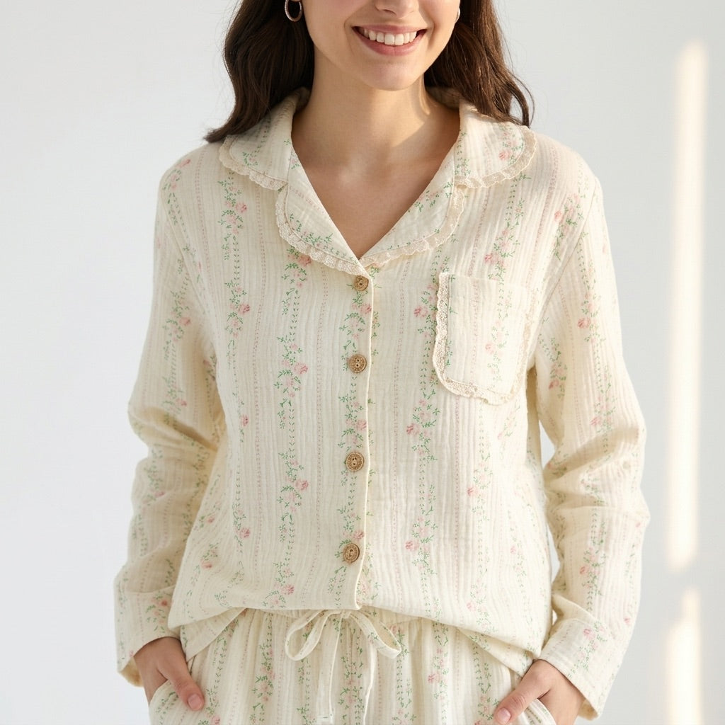 Musselin Pajamas Long