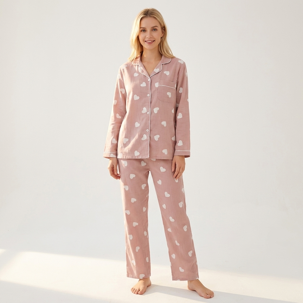 Heart Musselin Pajamas