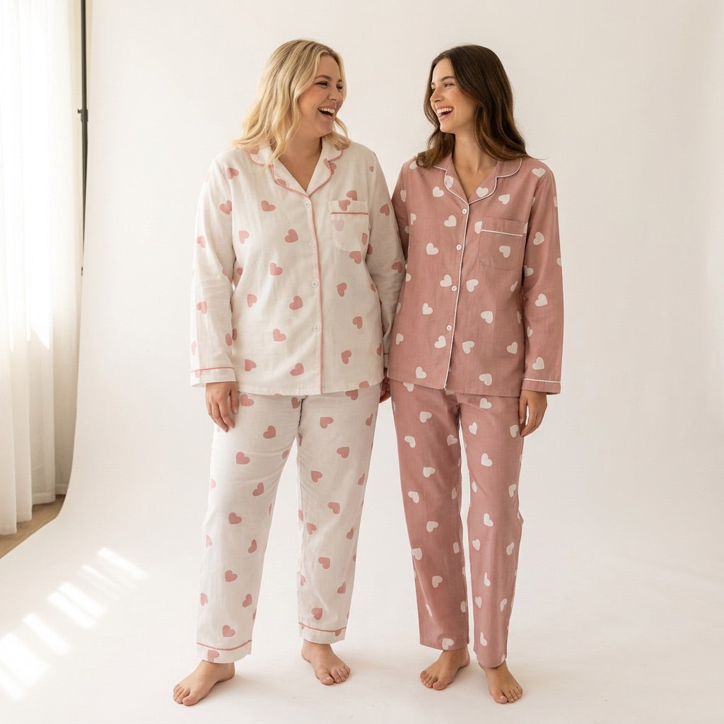 Heart Musselin Pajamas