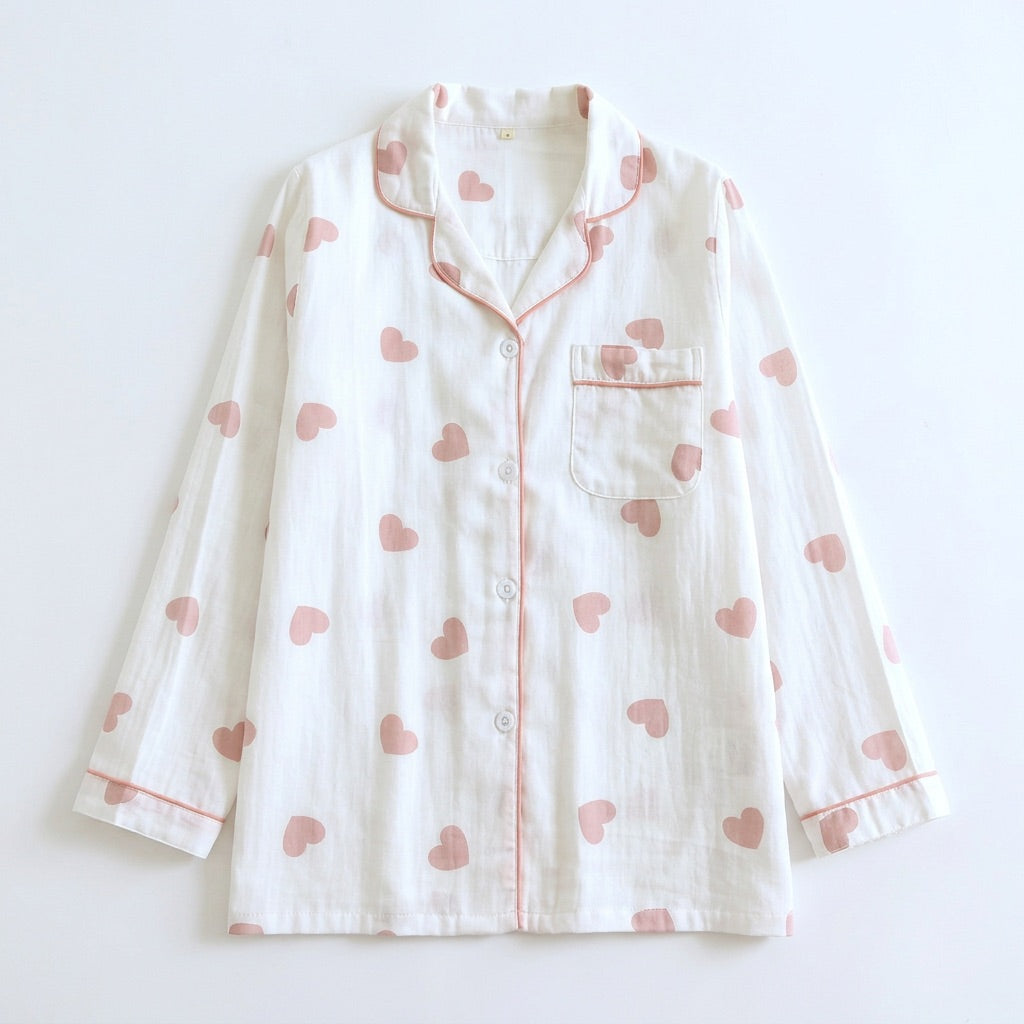 Heart Musselin Pajamas
