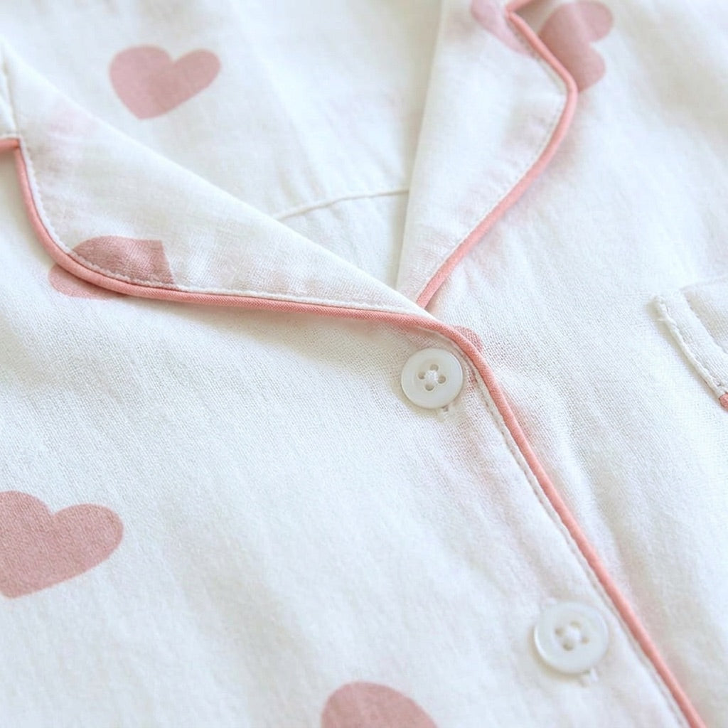 Heart Musselin Pajamas