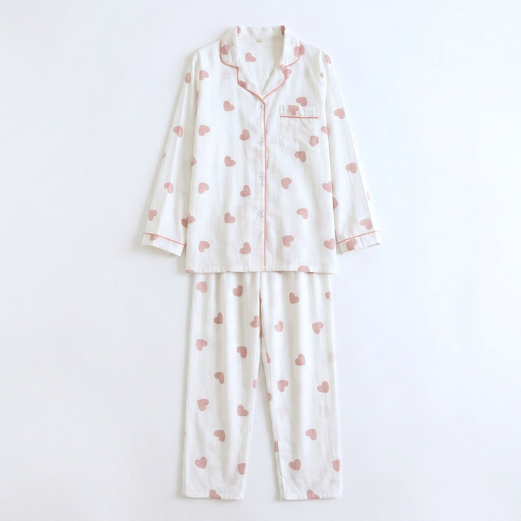 Heart Musselin Pajamas