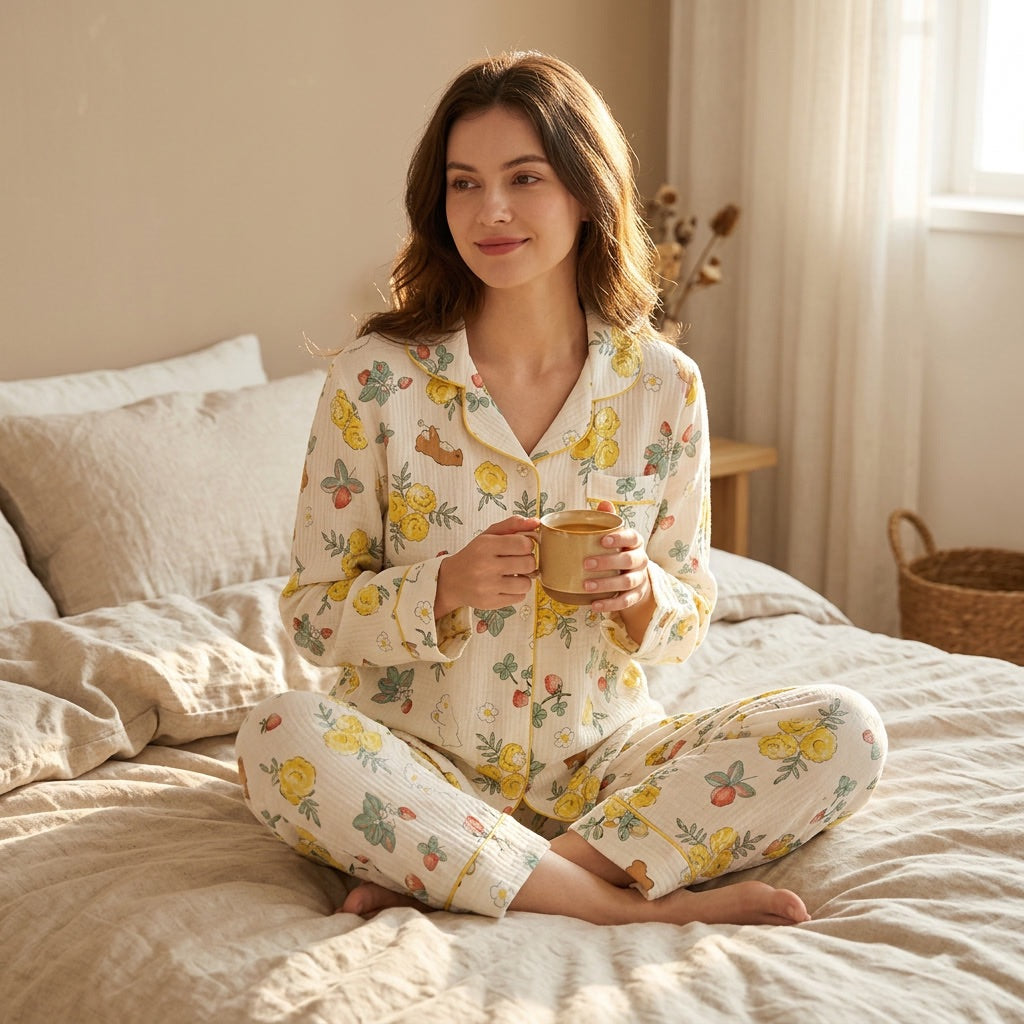 Flower Musselin Pajamas