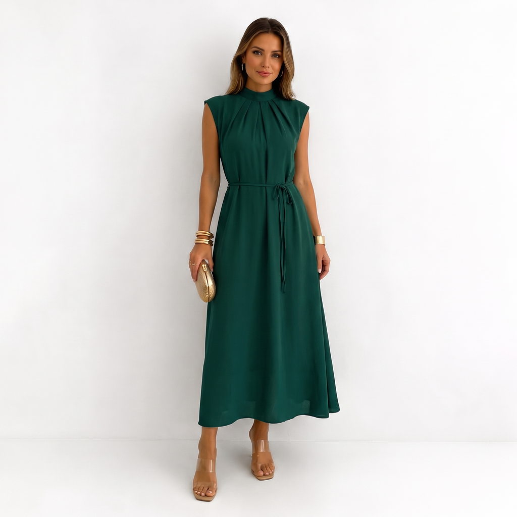 Evelyn | Elegant Tie-Sleeve Dress