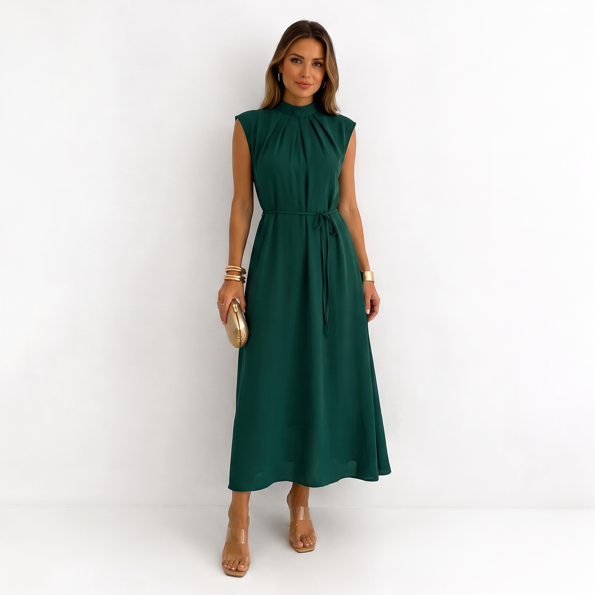 Evelyn | Elegant Tie-Sleeve Dress