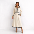 Aderyn | Tailored Midi Dress With Button Details