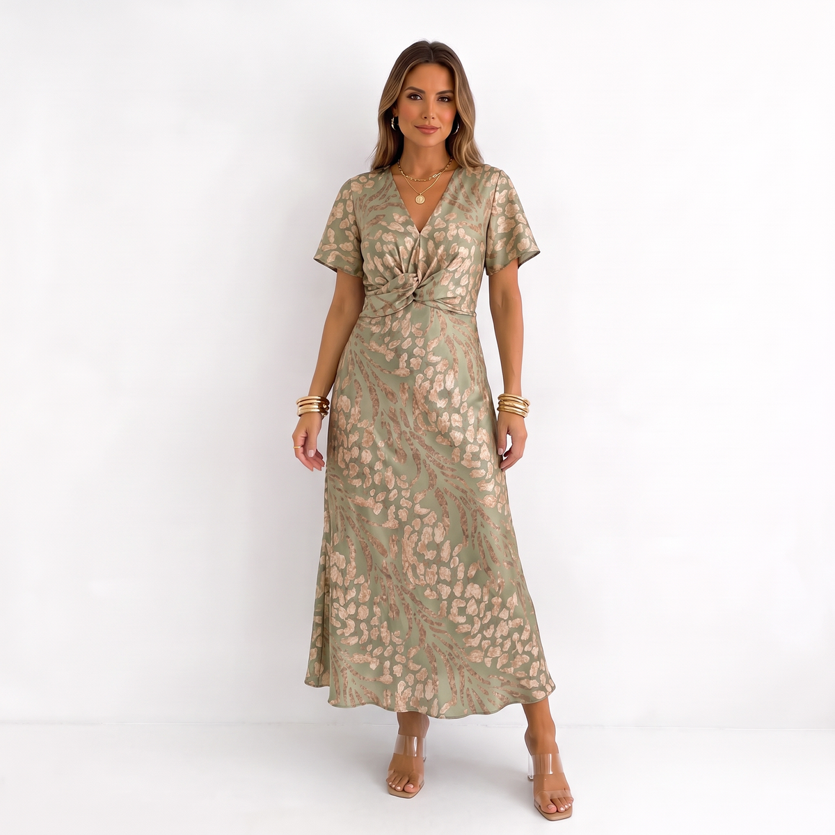 VIVETTE | TWIST WAIST MIDI DRESS