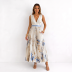 Rowella | Elegant Pleated Maxi Dress