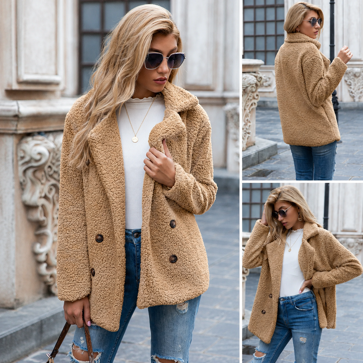 Women’s Oversized Long Teddy Coat