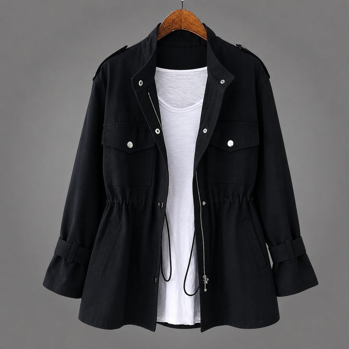 Women’s Belted Double-Breasted Winter Coat